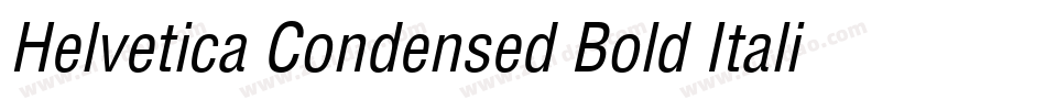 Helvetica Condensed Bold Italic字体转换